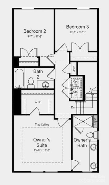 Structural options include: fireplace in gathering room, sliding glass door to deck, shower ledge in owner's bath.