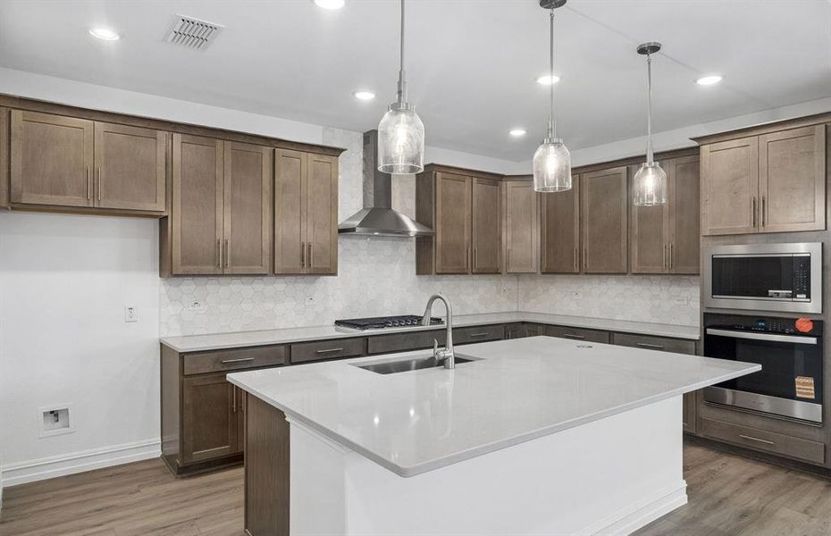 Abundant cabinet space in kitchen