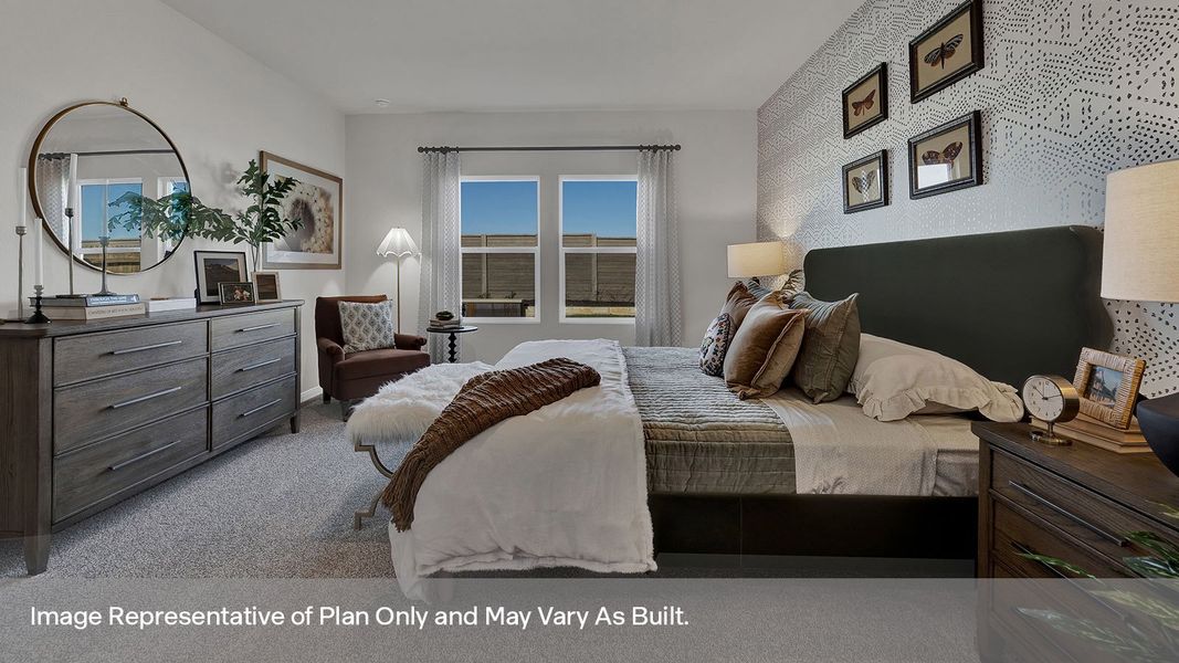 Furnished interior view inside a new home in Whisper South, San Marcos (Image 22).