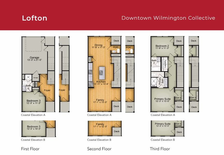 2D floor plan layout for the The Lofton by RobuckHomes in Downtown Wilmington Collective, Wilmington, NC (Image 3). 2D floor plan layout for the The Lofton by RobuckHomes in Downtown Wilmington Collective, Wilmington, NC (Image 3).