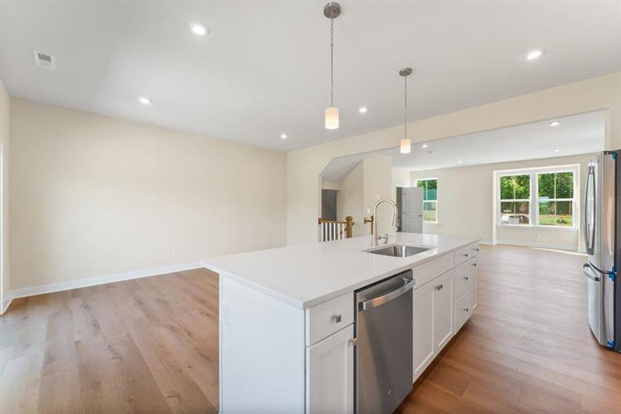 Furnished interior view inside a new home in Stowe Branch Townhomes, Charlotte (Image 5).