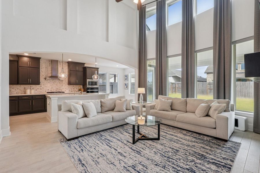 Kitchen is open to the living room, great for entertaining!