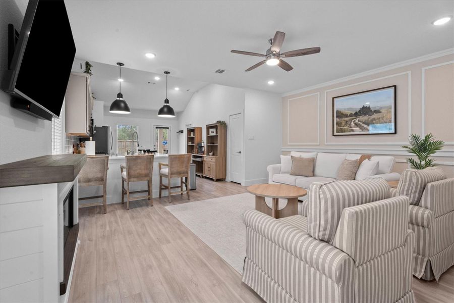 Furnished interior view inside a new home in Sorella, Tomball (Image 9).