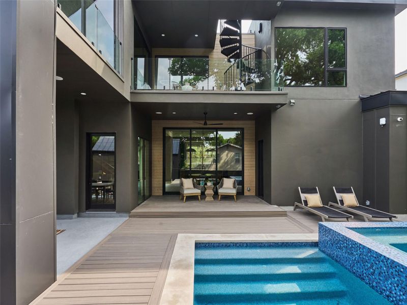 Exterior details and patio area of a home in , Austin (Image 24). Exterior details and patio area of a home in , Austin (Image 24).