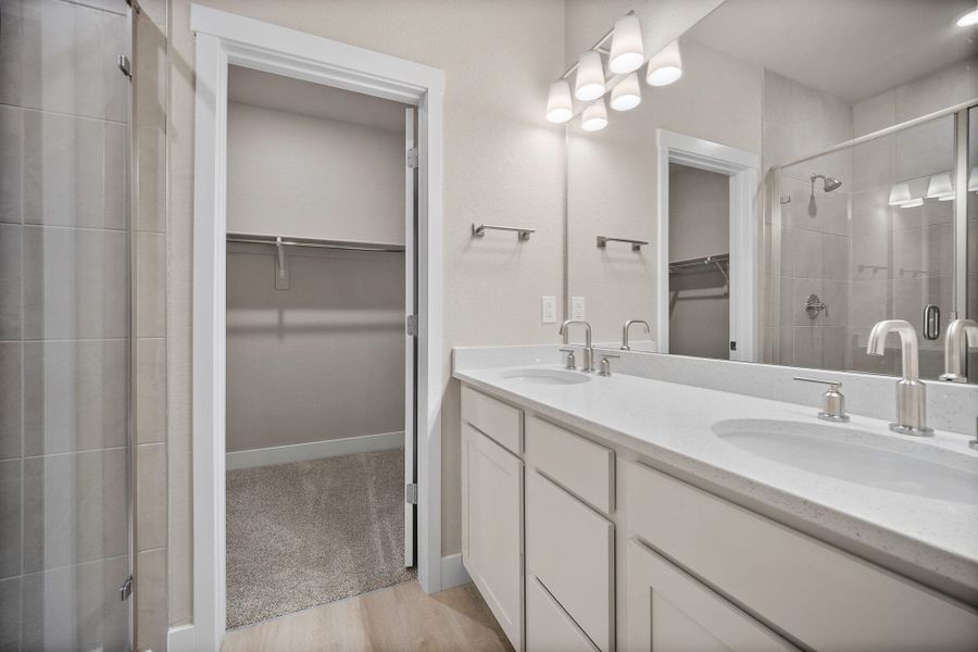 Furnished interior view inside a new home in Trails at Aspen Ridge-3, Colorado Springs (Image 8). Furnished interior view inside a new home in Trails at Aspen Ridge-3, Colorado Springs (Image 8).