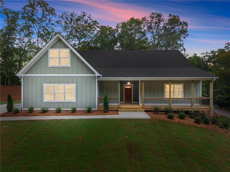 Front exterior of a new home in , Baldwin, GA, highlighting curb appeal (Image 29).
