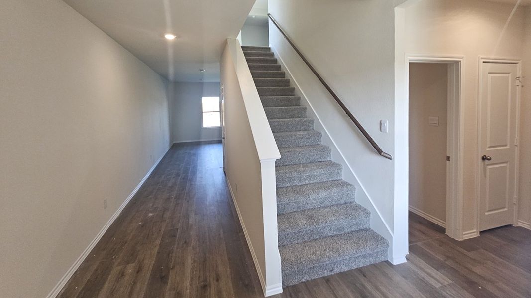 Representative unfurnished interior of a home built from the NICOLE by D.R. Horton in Northspur, Forney (Image 12). Representative unfurnished interior of a home built from the NICOLE by D.R. Horton in Northspur, Forney (Image 12).