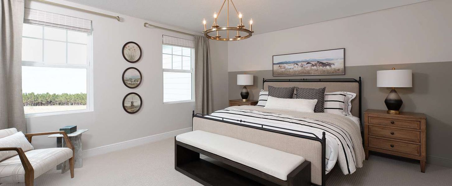 Representative furnished interior of a home built from the Griffin by Ashton Woods in Lake Cawood Cove, Windermere (Image 5).