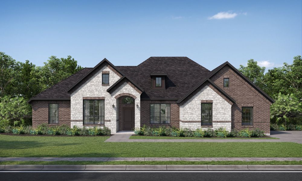 Representative exterior photo of a completed home built from the Glenbrook VI by Altura Homes in Berkshire Estates, Mesquite, TX (Image 4). Representative exterior photo of a completed home built from the Glenbrook VI by Altura Homes in Berkshire Estates, Mesquite, TX (Image 4).