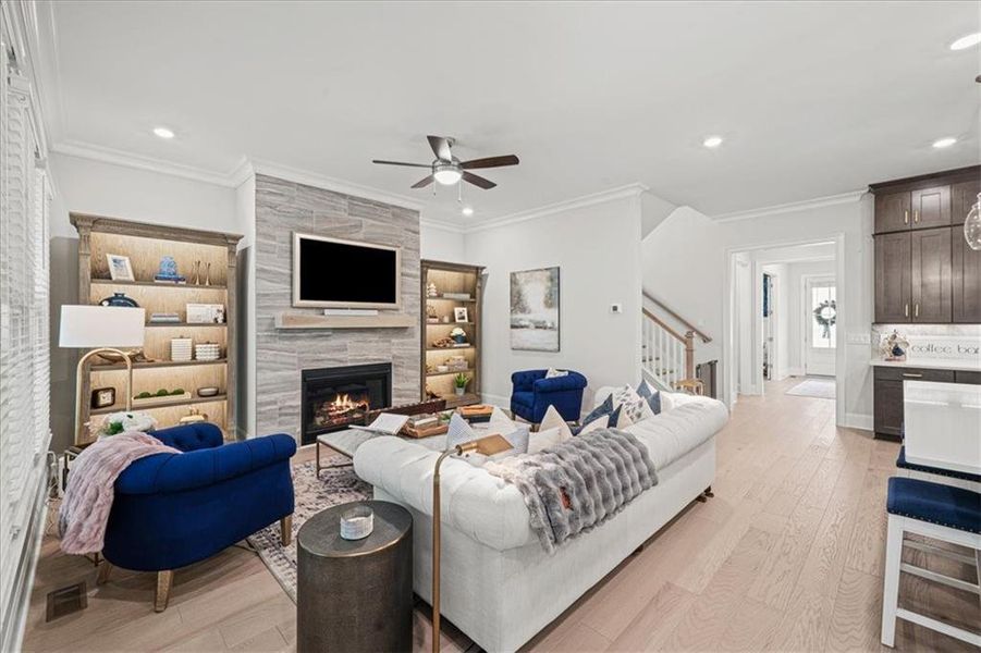 Furnished interior view inside a new home in Manning on the Square, Alpharetta (Image 16).
