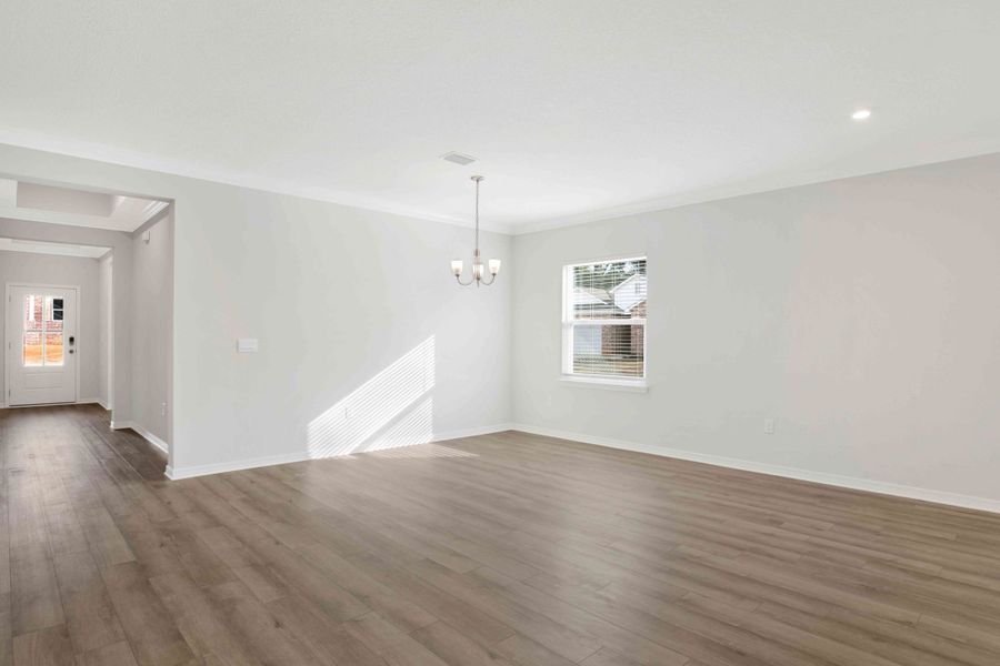 Representative unfurnished interior of a home built from the Miramar by Maronda Homes in Bellview Pointe, Bellview (Image 11). Representative unfurnished interior of a home built from the Miramar by Maronda Homes in Bellview Pointe, Bellview (Image 11).