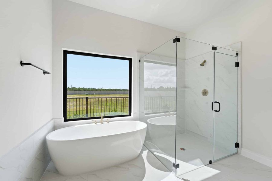 Furnished interior view inside a new home in Bridgeland 50′, Cypress (Image 11).