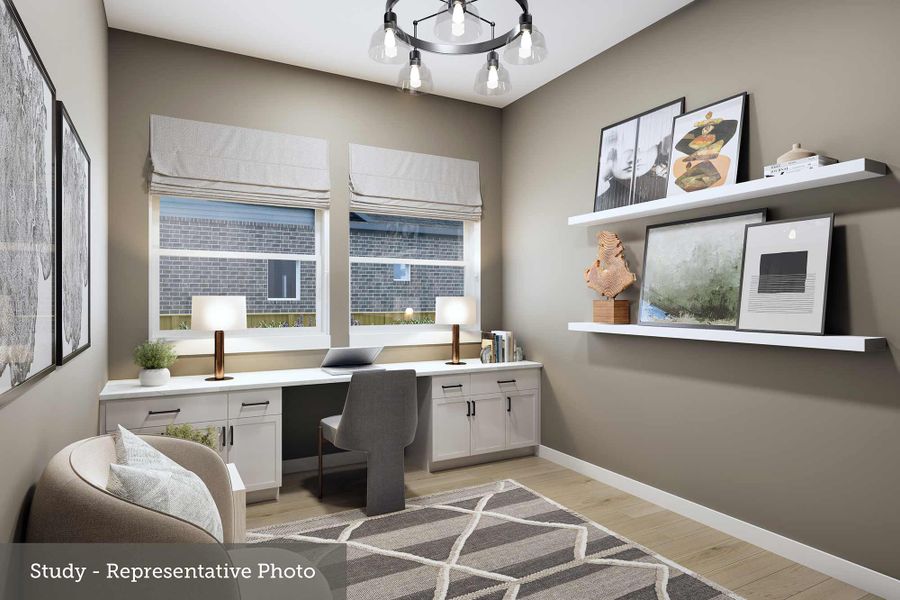 Furnished interior view inside a new home in Landmark, Denton (Image 6). Furnished interior view inside a new home in Landmark, Denton (Image 6).