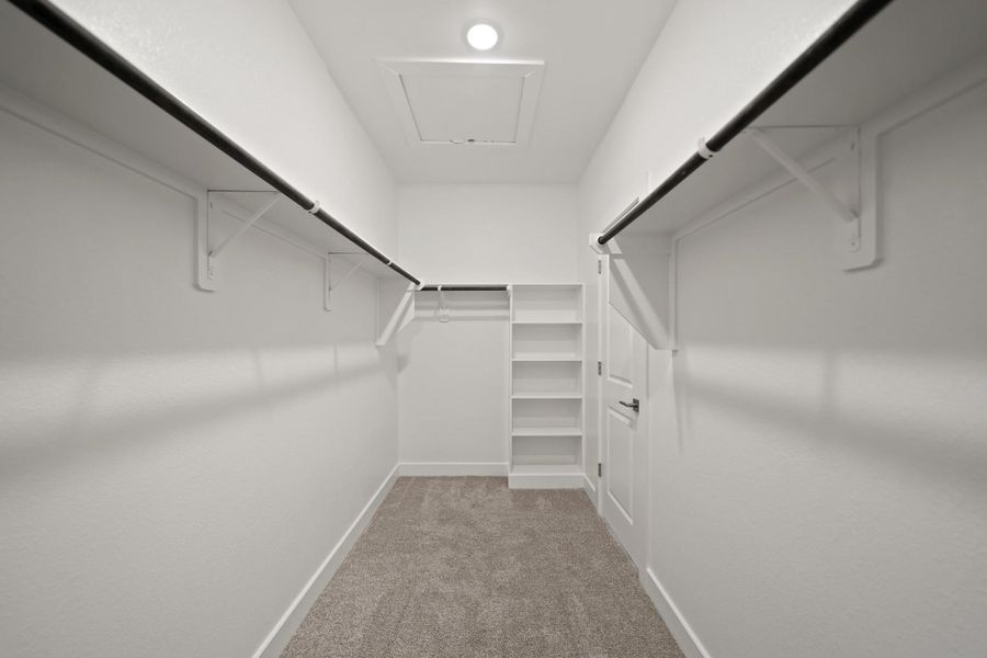 Spacious walk-in closet in primary suite (*Photo not of actual home and used for illustration purposes only.)