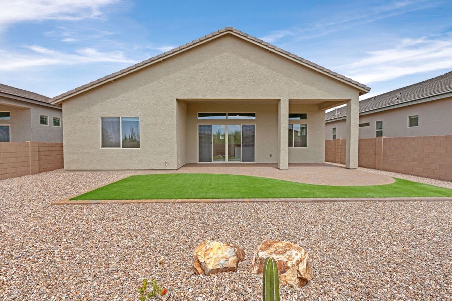 Exterior details and patio area of a home in Saguaro Reserve II, Marana (Image 2).