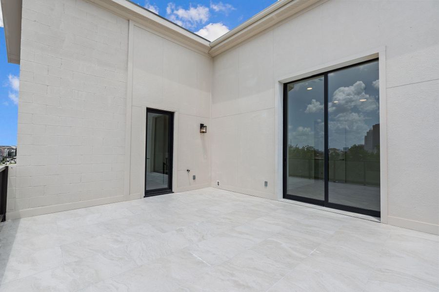 Exterior details and patio area of a home in , Houston (Image 31).
