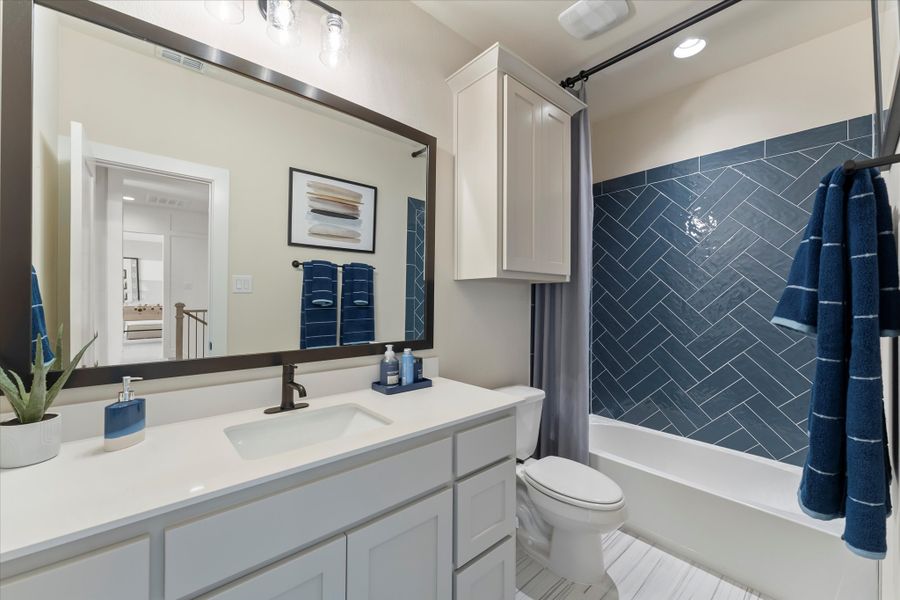 Furnished interior view inside a new home in Estates at Rockhill, Frisco (Image 32).