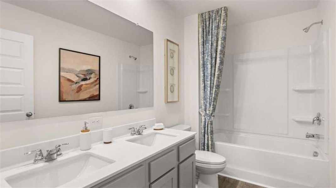Furnished interior view inside a new home in Poplar Preserve, Newnan (Image 29).