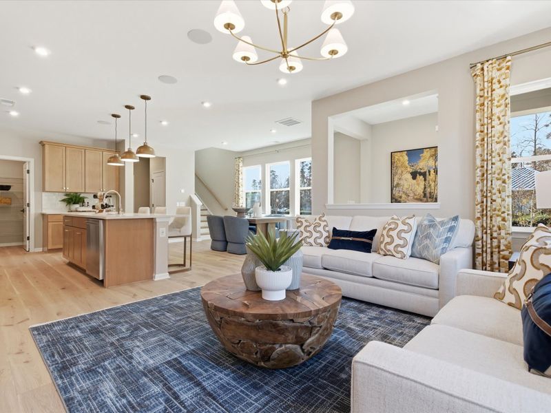 Representative furnished interior of a home built from the Elizabeth by Tri Pointe Homes in Amplitude, Charlotte (Image 4). Representative furnished interior of a home built from the Elizabeth by Tri Pointe Homes in Amplitude, Charlotte (Image 4).