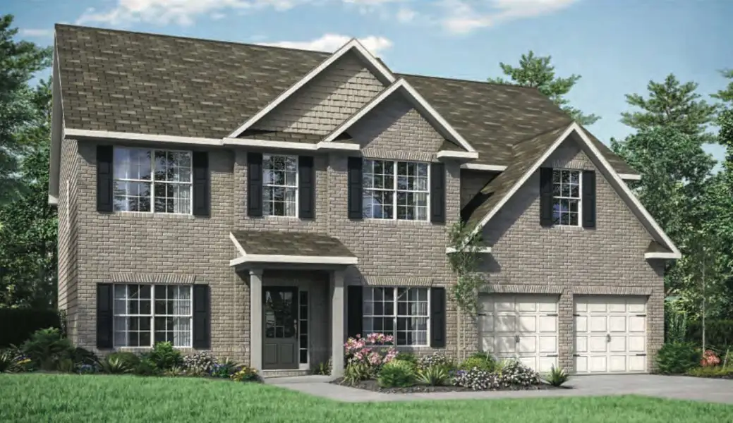 Representative exterior photo of a completed home built from the Kensington by Peachtree Building Group in The Landing at Miller’s Ferry, Adairsville, GA (Image 1). Representative exterior photo of a completed home built from the Kensington by Peachtree Building Group in The Landing at Miller’s Ferry, Adairsville, GA (Image 1).