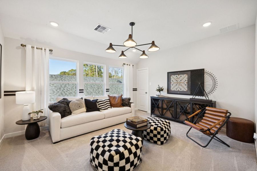 Representative furnished interior of a home built from the Jayton by Pulte Homes in Pulte Homes at Two Step Farm, Montgomery (Image 6).