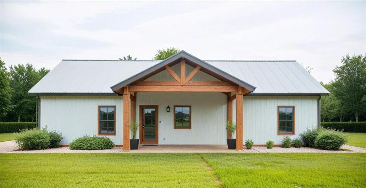 Front exterior of a new home in , Tioga, TX, highlighting curb appeal (Image 4).