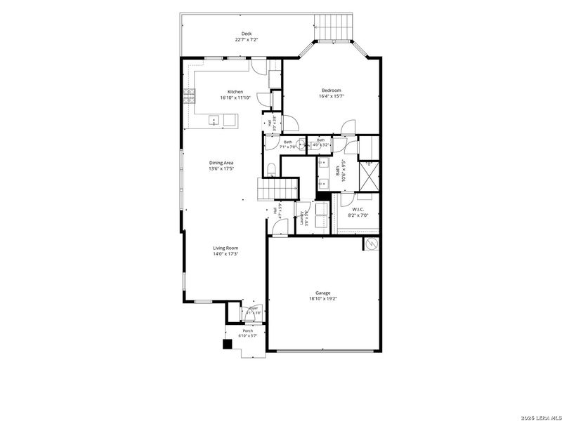 2D floor plan layout of this home in Thomas Pond, San Antonio, TX (Image 5).