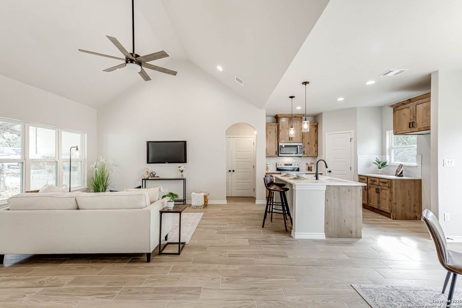 Furnished interior view inside a new home in , Canyon Lake (Image 3). Furnished interior view inside a new home in , Canyon Lake (Image 3).