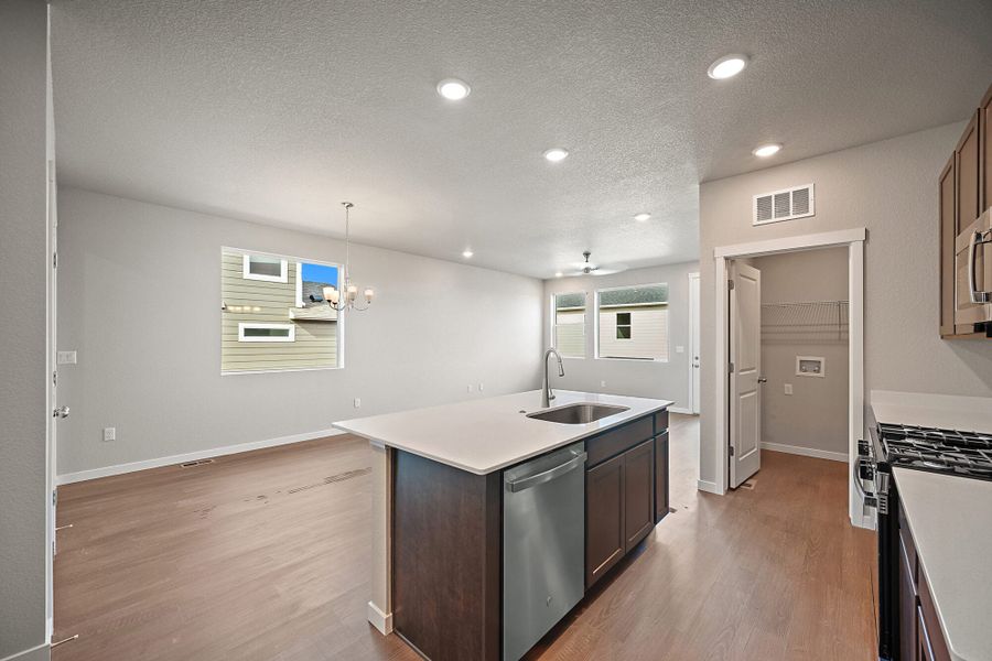 Furnished interior view inside a new home in Ridge at Lorson Ranch, Colorado Springs (Image 8).