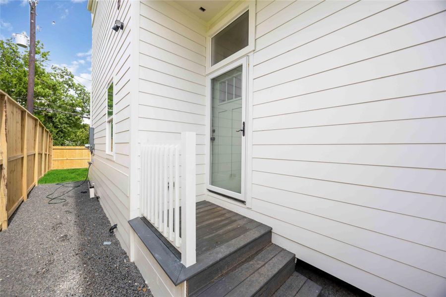 Exterior details and patio area of a home in , Houston (Image 3). Exterior details and patio area of a home in , Houston (Image 3).