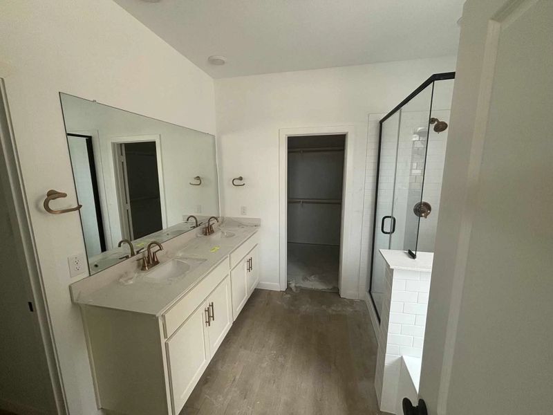 Primary Bathroom Construction Progress featuring the Serene Collection