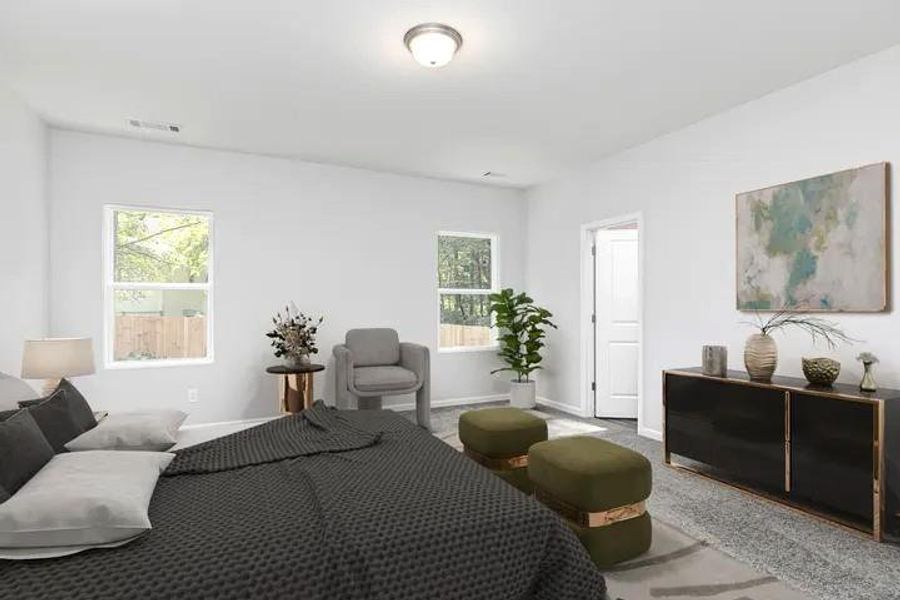 Furnished interior view inside a new home in The Beacon at Old Peachtree Single Family Homes, Lawrenceville (Image 5). Furnished interior view inside a new home in The Beacon at Old Peachtree Single Family Homes, Lawrenceville (Image 5).