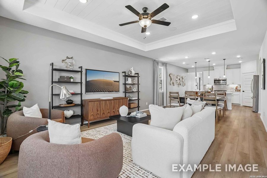 Furnished interior view inside a new home in Morgan Meadows, San Antonio (Image 14). Furnished interior view inside a new home in Morgan Meadows, San Antonio (Image 14).