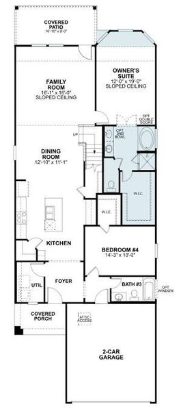 2D floor plan layout of this home in Pinewood at Grand Texas, New Caney, TX (Image 4).