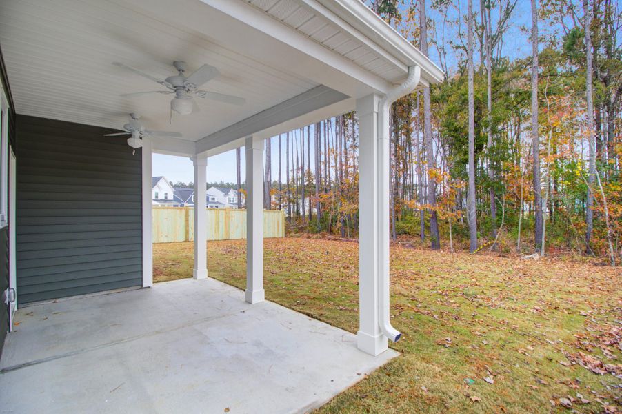 Exterior details and patio area of a home in , Ravenel (Image 3).