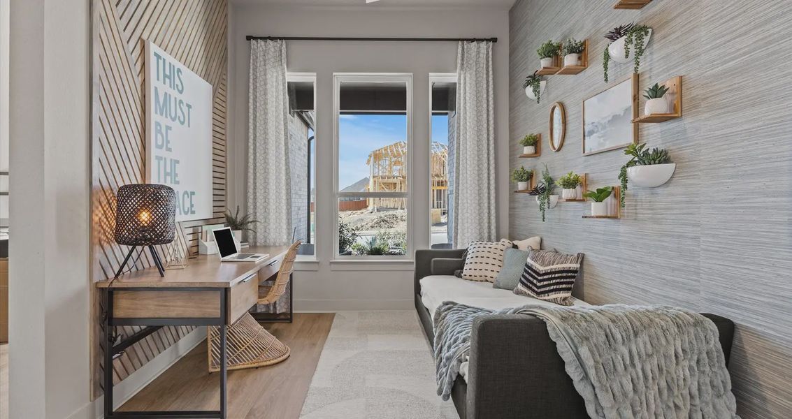 Representative furnished interior of a home built from the Malia by Chesmar Homes in Gregg Ranch, Marble Falls (Image 4).