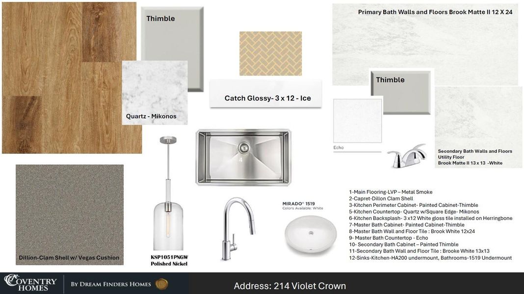 Sample of building materials used in homes in The Trails, New Caney (Image 3). Sample of building materials used in homes in The Trails, New Caney (Image 3).