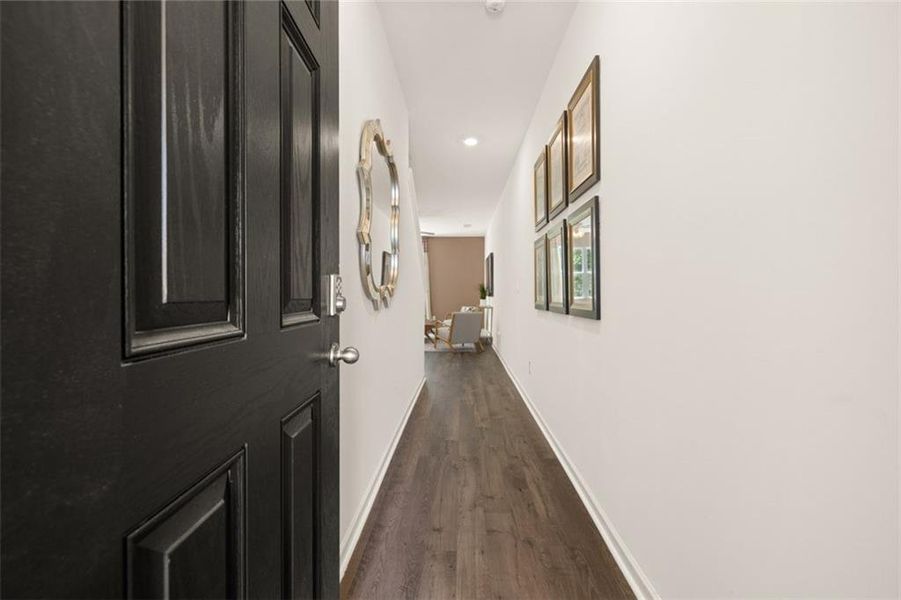 Furnished interior view inside a new home in Inverness at Sugarloaf, Lawrenceville (Image 1). Furnished interior view inside a new home in Inverness at Sugarloaf, Lawrenceville (Image 1).