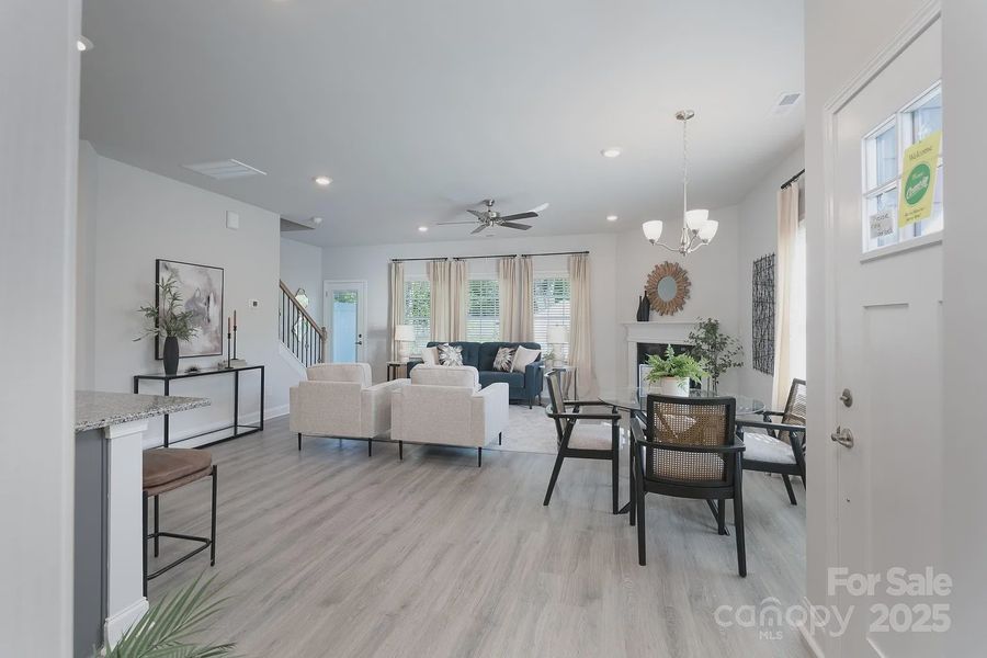 Furnished interior view inside a new home in Pine Trace, Gastonia (Image 4). Furnished interior view inside a new home in Pine Trace, Gastonia (Image 4).