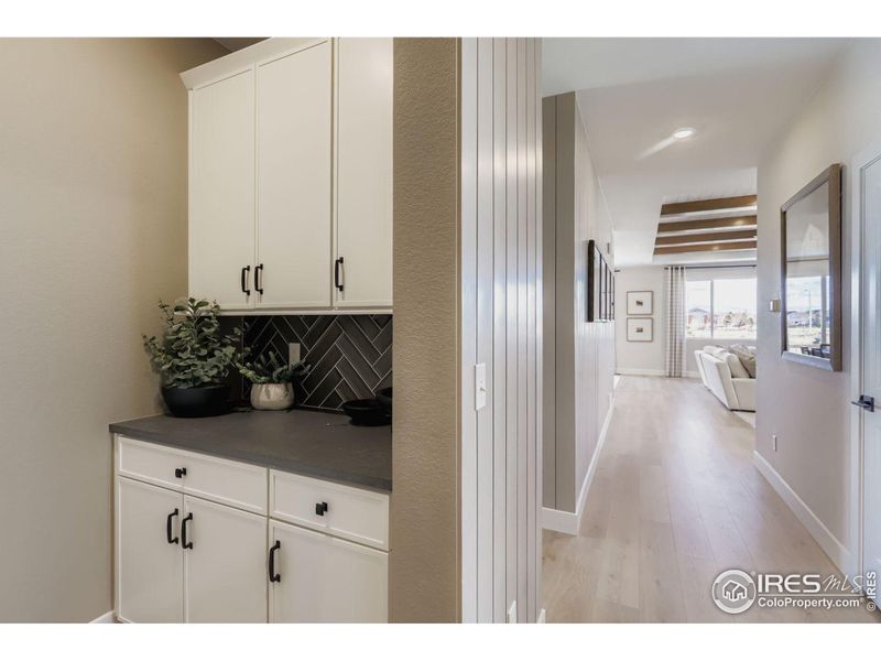 mud area, garage entry area