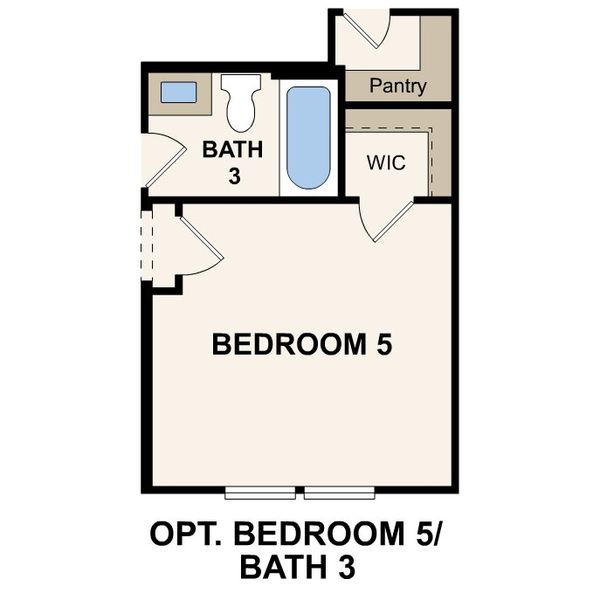 2D floor plan layout of this home in Prestige Collection at Overland Grove, Forney, TX (Image 4).