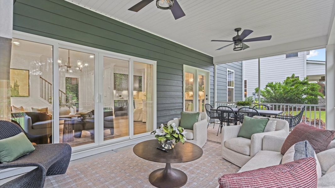Representative furnished interior of a home built from the Pelham by DRB Homes in Station Pointe, Angier (Image 19).