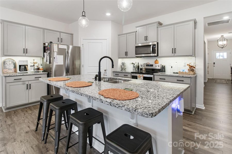 Open kitchen with island Open kitchen with island