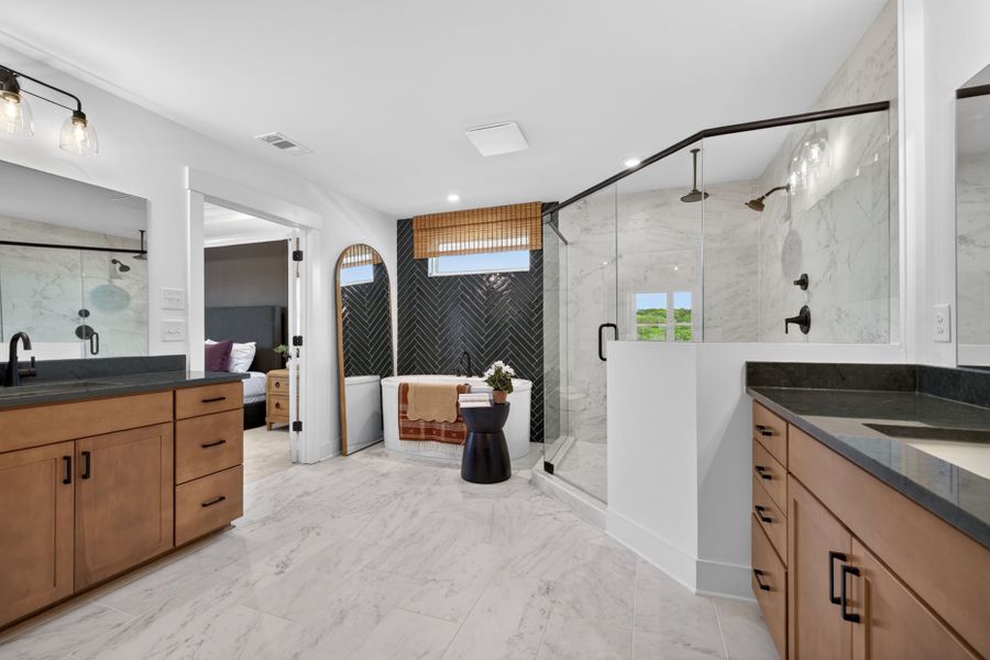 Representative furnished interior of a home built from the Riverton by Pulte Homes in Riversprings, Dacula (Image 7).