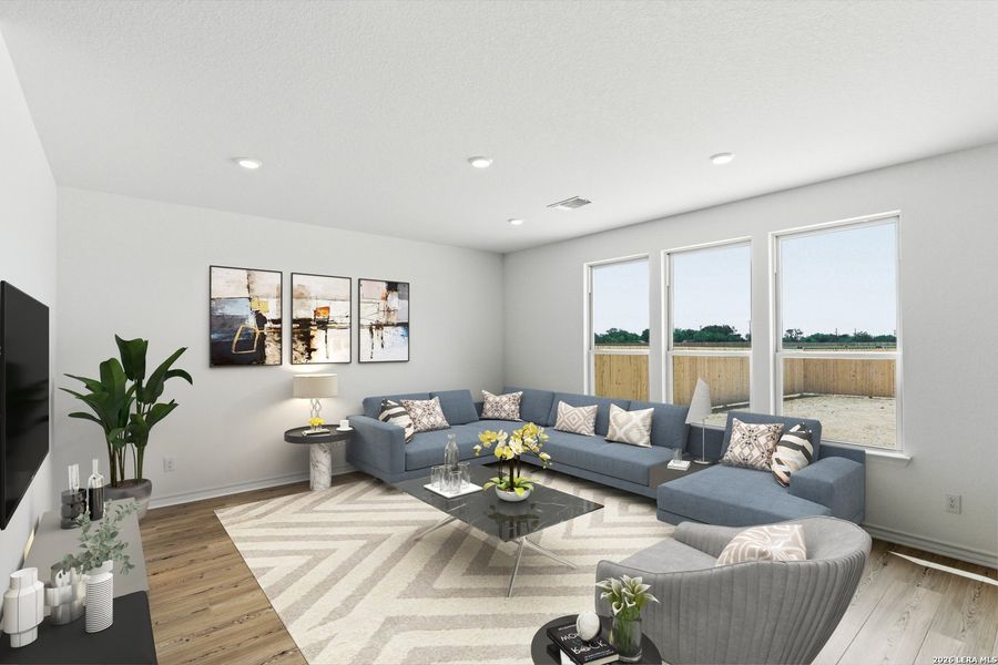 Furnished interior view inside a new home in Nopal Valley, San Antonio (Image 9).