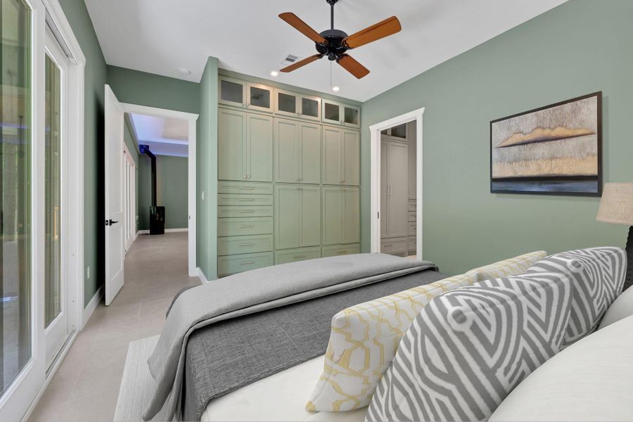 Virtually staged - primary bedroom