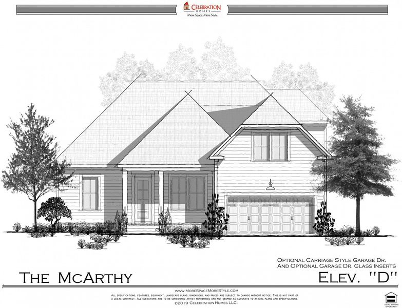 Representative rendering of the exterior for the McArthy by Celebration Homes (Image 2).