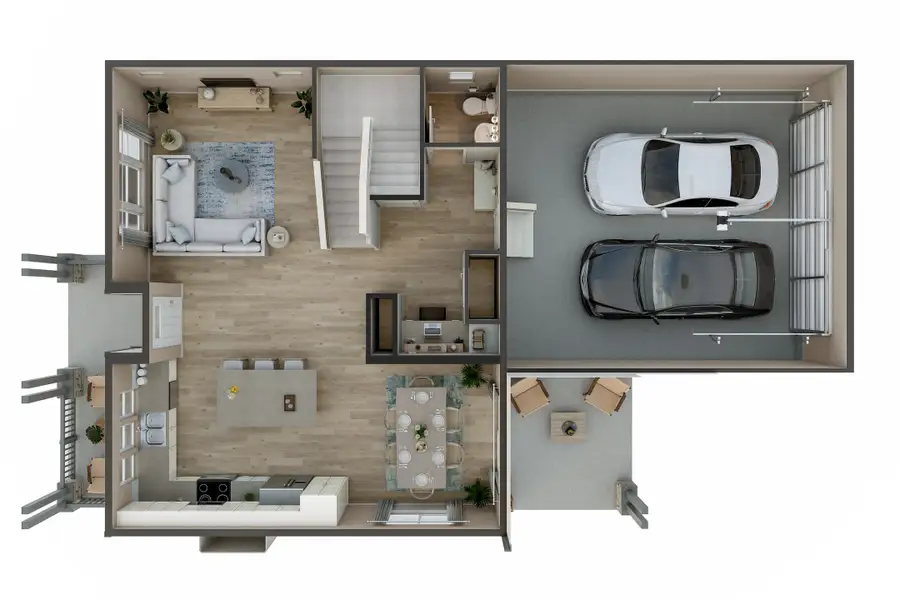 2D floor plan layout for the 3201 by Tri Pointe Homes in The Aurora Highlands, Aurora, CO (Image 3).