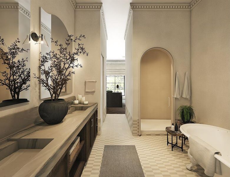 Furnished interior view inside a new home in , Dallas (Image 3).