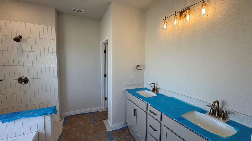 In-progress construction of a new home in Cannon Ranch, Dripping Springs, TX (Image 26).